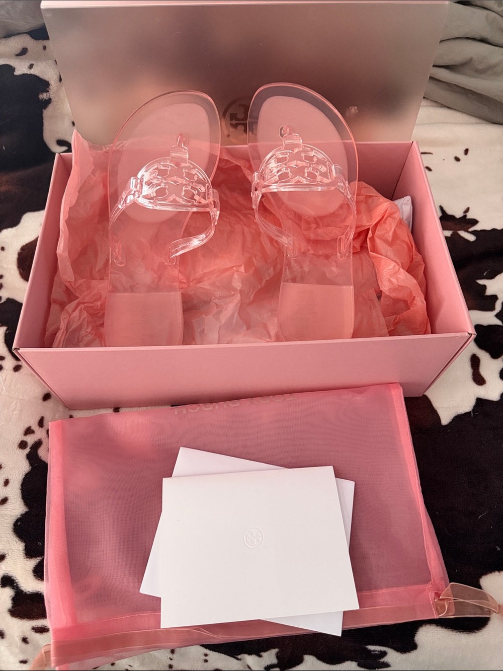 Tory Burch Transparent Pink Jelly Miller Thong Sandals - Picture 5 of 7